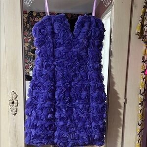 DO+BE Purple Floral Textured Dress